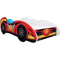 Lit enfant voiture F1 Top car rouge 70x140 cm - Sommier et matelas inclus