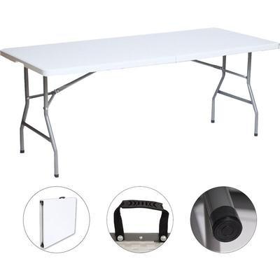 Klapptisch 180x75x74 cm Kunststoff / Stahl Gartentisch Esstisch Campingtisch Partytisch Buffettisch Image