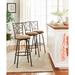 Simple Living Zella Adjustable Height Swivel Barstool (Set of 3)