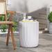 Alcona Outdoor Lightweight Concrete Side Table by Christopher Knight Home