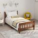 Wood Platform Bed, Mattress Foundation Sleigh Bed