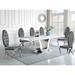 Best Quality Furniture White Marble Set Tufted Faux Crystal Chairs