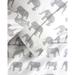 400 Thread Count Elephants Embroidered Sheet Set - 4 Color