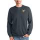 Men's Antigua Heathered Charcoal Pittsburgh Penguins Reward Crewneck Pullover Sweatshirt