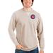 Men's Antigua Oatmeal Chicago Cubs Reward Crewneck Pullover Sweatshirt