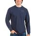 Men's Antigua Heathered Navy Tennessee Titans Reward Crewneck Pullover Sweatshirt