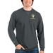 Men's Antigua Heathered Charcoal Los Angeles Rams Reward Crewneck Pullover Sweatshirt