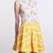 Anthropologie Skirts | Anthropologie ~ Charlotte By Charlotte Taylor Poplin Graphic Mini Skirt | Color: White/Yellow | Size: 2