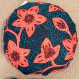 Anthropologie Accents | 2 Sided Round Circular Indoor Outdoor Pillow By Frances Floral For Anthropologie | Color: Blue/Pink | Size: Os