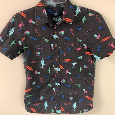 American Eagle Outfitters Shirts | American Eagle Classic Fit Mens Black Shortsleeved Polo Size Xs Extra Small | Color: Black | Size: Xs