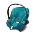 CYBEX Gold Babyschale Aton S2 i-Size, Inkl. Neugeboreneneinlage, SensorSafe kompatibel, Ab Geburt bis ca. 24 Monate, Max. 13 kg, Urban Collection, River Blue