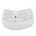 perixx PERIBOARD-413W UK, Wired Ergonomic Compact Split USB Keyboard - 15.75x10.83x2.17 inches TKL Design - White - UK English