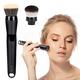 Dioche Electric Makeup Brush, Automatic Rotation, 2-in-1 Foundation & Blush Brush Heads, USB Rechargeable, Black