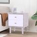 Gracie Oaks 2 - Drawer Nightstand Wood in Brown/Gray/White | 22.2 H x 18.5 W x 15 D in | Wayfair 5D151C1C42A949BCB1C738D67BB7AE17