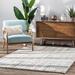 White 94 x 1.2 in Area Rug - Well Woven Delia Evander Modern Stripes Ivory High-Low Shag Rug Polypropylene | 94 W x 1.2 D in | Wayfair DEL-62-7