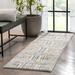 White 27 x 1.2 in Area Rug - Well Woven Delia Evander Modern Stripes Ivory High-Low Shag Rug | 27 W x 1.2 D in | Wayfair DEL-62-2