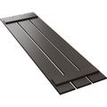 Ekena Millwork True Fit PVC Three Board Spaced Board-n-Batten Shutters Vinyl in Gray | 51 H x 17.125 W x 0.625 D in | Wayfair TFP101SBF17X051TB