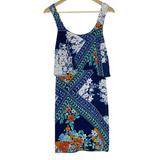 Anthropologie Dresses | Anthropologie Maeve Tisana Dress Size 2 Ruffle Blue Floral Sleeveless Above Knee | Color: Blue | Size: 2