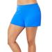 Plus Size Women's Chlorine Resistant Banded Swim Short by Swimsuits For All in Electric Iris (Size 8)