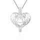 CLUCI-Pendentif en argent regardé 925 pour femme bijoux à motifs romantiques cœur perle de