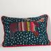 Anthropologie Accents | Anthropologie Embroidered Moose Pillow - Teal | Color: Green/Red | Size: Os