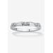 Women's Sterling Silver Round Wedding Band Ring Cubic Zirconia (1 Cttw Tdw) by PalmBeach Jewelry in Cubic Zirconia (Size 10)