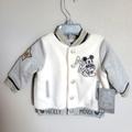 Disney Jackets & Coats | Disney Baby Letterman Jacket | Color: Gray/White | Size: 3-6mb