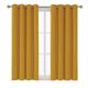 My Home Store Yellow Curtains for Bedroom-Soft Blackout Thermal Curtains with Tie Backs and Ring Top Eyelets-Noise Reduce & Energy Saving Window Curtains for Bedroom & Offices, 2 PCs W90” ×L72”