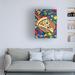 Rosalind Wheeler Pizza Slice w/ Toppings by Ron Magnes - Wrapped Canvas Painting Metal in Black/Blue/Brown | 32 H x 24 W x 2 D in | Wayfair