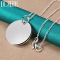 DOTEFFIL – collier pendentif rond en argent Sterling 925 chaîne de 16-30 pouces pour femmes bijoux