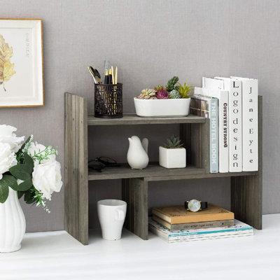 Gracie Oaks Solid Wood Adjustable, Wayfair Corner Bookcase White