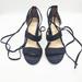 Jessica Simpson Shoes | Jessica Simpson Black Open Toe Bloc Heels Faux Suede Sandals Size 9.5 | Color: Black | Size: 9.5