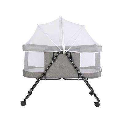 Haloyo - Baby Reisebett Beistellbett Moskitonetz Baby Kinderbett komplett klappbar mobil Image