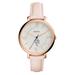 Women's Fossil Pink Georgetown Hoyas Jacqueline Date Blush Leather Watch