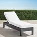 St. Kitts Chaise Lounge with Cushions in Matte Black Aluminum - Frida Leaf Indigo, Standard - Frontgate