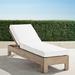 St. Kitts Chaise Lounge in Weathered Teak with Cushions - Frida Leaf Indigo, Standard - Frontgate