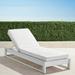 Palermo Chaise Lounge with Cushions in White Finish - Frida Leaf Indigo, Standard - Frontgate