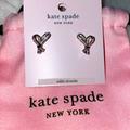 Kate Spade Jewelry | Brand New Kate Spade All Tied Up Stud Silver Tone Earrings | Color: Silver/White | Size: Os