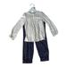 Ralph Lauren Matching Sets | Bnwt Ralph Lauren Baby Pintuck Long Sleeve Shirt With Floral Printed Joggers | Color: Blue/Cream | Size: 24mb