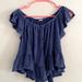 Free People Tops | Free People Off The Shoulder Top | Color: Blue | Size: S