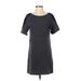 Ann Taylor LOFT Casual Dress - Shift: Gray Dresses - Women's Size X-Small