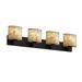 Justice Design Group Alabaster Rocks! 35 Inch 4 Light Bath Vanity Light - ALR-8924-10-MBLK