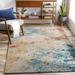 Bualan 6' x 9' Modern Contemporary Bohemian Abstract Wool Aqua/Black/Blue/Burgundy/Burnt Orange/Ice Blue/Red/Taupe/Yellow/Light Beige Area Rug - Hauteloom