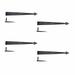 Black Spear Tip Strap Pintle Hinge 14" L Diamond Etch Style Wrought Iron Lift Off Pin Hinges Pack of 4 Renovators Supply