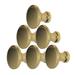 Cabinet Knob Bright Solid Brass Traditional 1 Dia Pack of 6 Renovators Supply