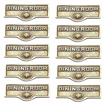 10 Switch Plate Tags DINGING ROOM Name Signs Labels Brass | Renovator's Supply