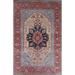 Heriz Serapi Turkish Traditional Area Rug Hand-knotted Wool Carpet - 7'0" x 9'9"