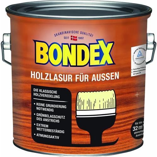 Holzlasur für Außen 2,5 l teak Lasur Holz Holzschutz Schutzlasur - Bondex