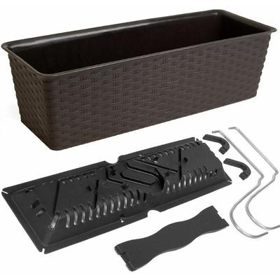 Deuba® Blumenkasten Selbstbewässerungssystem Geländerkasten Balkonkasten Ratolla Blumentopf Image