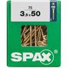 Universalschrauben 3.5 x 50 mm pz 2 - 75 Stk. Holzschrauben - Spax